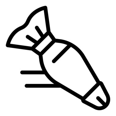 Krema pişirme ikonu. Beyaz arkaplanda izole edilmiş web tasarımı için ana hatlı krem pişirme vektörü simgesi