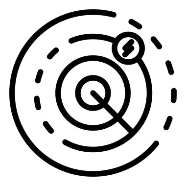 Kötü amaçlı yazılım simgesi taranıyor. Beyaz arkaplanda izole edilmiş web tasarımı için kötü amaçlı yazılım vektörü simgesi taslağı