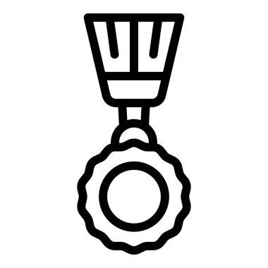 Birincilik madalyası ikonu, taslak tarzı