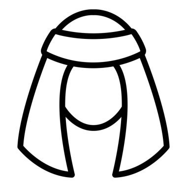 Mısır adam ikonu. Beyaz arkaplanda izole edilmiş web tasarımı için Mısırlı adam vektör simgesi