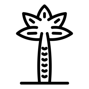 Palmiye ağacı ikonu. Beyaz arkaplanda izole edilmiş web tasarımı için ana palmiye ağacı vektör simgesi