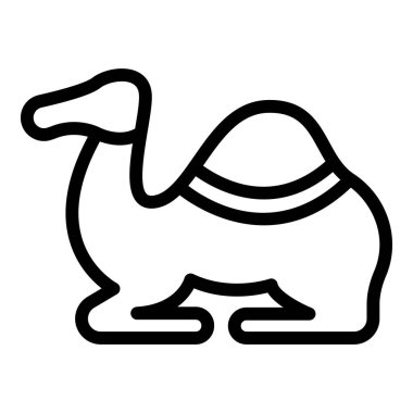 Hayvan deve ikonu. Beyaz arkaplanda izole edilmiş web tasarımı için ana hayvan deve vektör simgesi