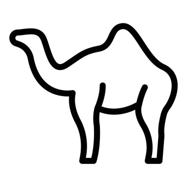 Hayvanat bahçesi deve ikonu. Beyaz arkaplanda izole edilmiş web tasarımı için ana hat hayvanat bahçesi deve vektör simgesi