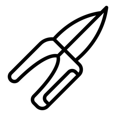 Bahçe kesicileri simgesi. Beyaz arkaplanda izole edilmiş web tasarımı için özet bahçe secateurs vektör simgesi