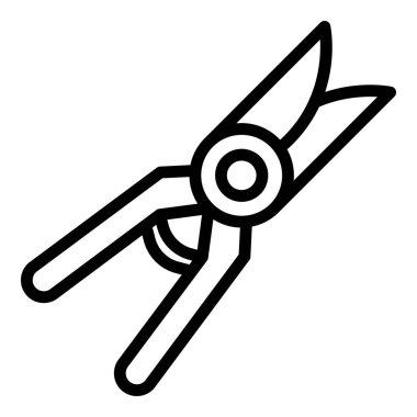 Bahçe makası ikonu. Beyaz arkaplanda izole edilmiş web tasarımı için bahçe makası vektör simgesi