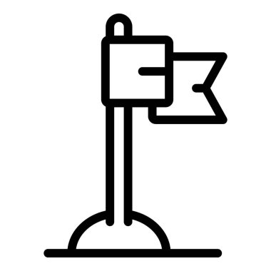 Kariyer bayrağı ikonu. Beyaz arkaplanda izole edilmiş web tasarımı için özet kariyer bayrağı vektör simgesi