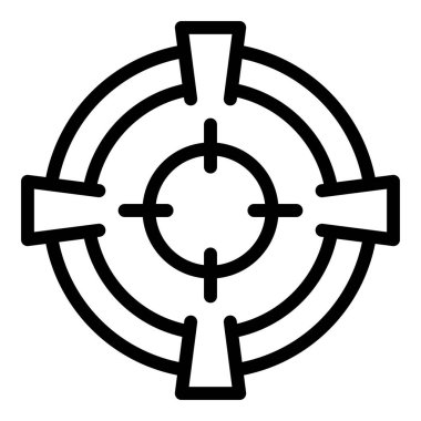 Kampanya hedef simgesi. Beyaz arkaplanda izole edilmiş web tasarımı için ana kampanya hedef vektör simgesi