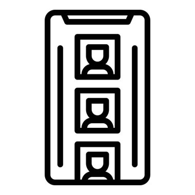 Demokrasi adayları ikonu. Beyaz arkaplanda izole edilmiş web tasarımı için ana hatlı demokrasi adayları vektör simgesi