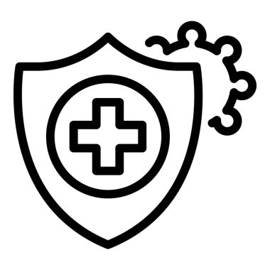 Bağışıklık sistemi simgesi. Beyaz arkaplanda izole edilmiş web tasarımı için özet bağışıklık alanı vektörü simgesi