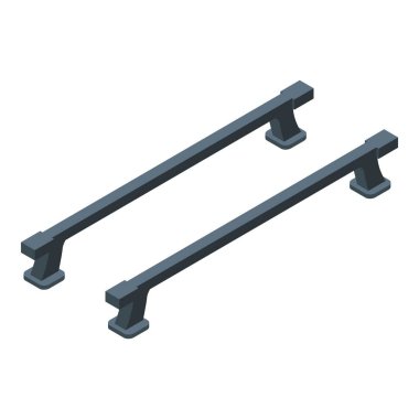 Otomobil çatısı çubukları simgesi, izometrik biçim