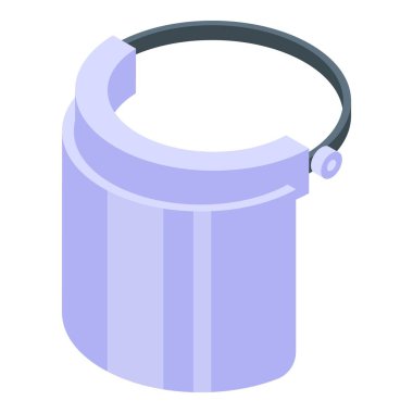 Güvenlik yüz kalkanı simgesi, izometrik biçim