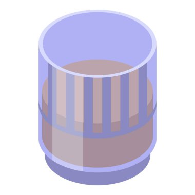 Burbon cam simgesi, izometrik stil