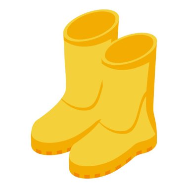 Yapı ayakkabıları simgesi, izometrik biçim