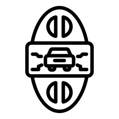 Elektronik araba anahtarı simgesi, özet biçimi