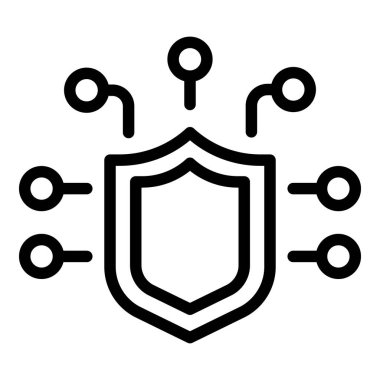 Siber kalkan simgesi, dış hat biçimi