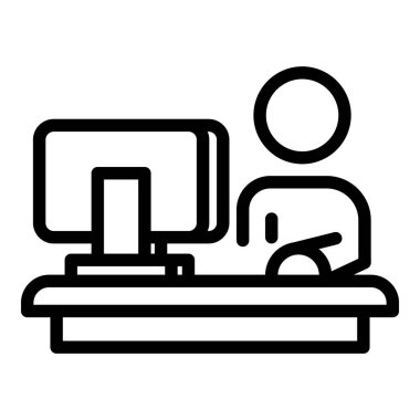 Ergonomik işçi simgesi, özet biçimi