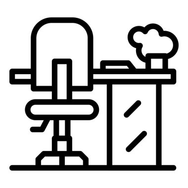 Ofis sandalyesi simgesi, taslak biçimi