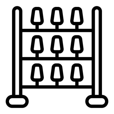 Tekstil fabrikası simgesi, taslak biçimi