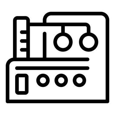 Tekstil ekipman simgesi, taslak biçimi