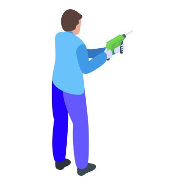 Duvar sondaj simgesi, izometrik biçim