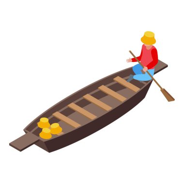 Boş yüzen pazar simgesi, izometrik biçim