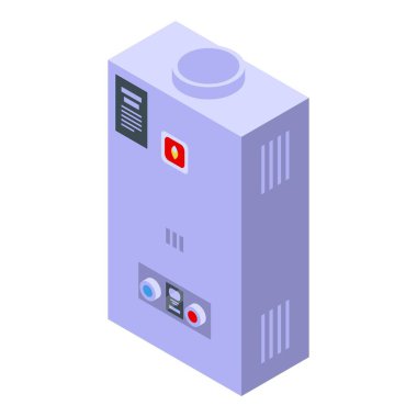 Kanalizasyon kazan simgesi, izometrik biçim