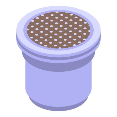 Espresso kapsülü simgesi, izometrik biçim