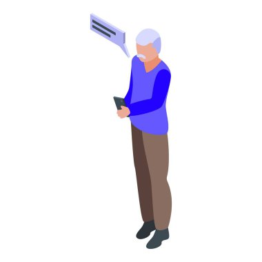 Telefon etkileşimi simgesi, izometrik biçim