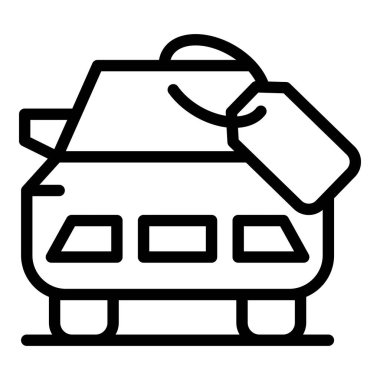 Satış arabası simgesi, taslak biçimi