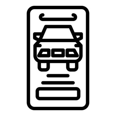 Çevrimiçi araba alma simgesi, taslak biçimi