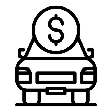 Araba satıcısı simgesi, taslak biçimi