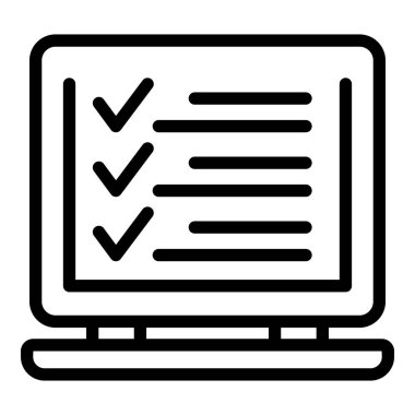 Laptop görev çizelgesi simgesi, özet biçimi