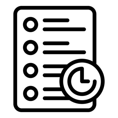 Ajanda görev çizelgesi simgesi, özet biçimi