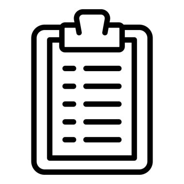 Görev takvimi çalışma tahtası simgesi, özet biçimi