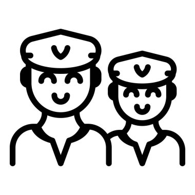 Havayolu mürettebat simgesi, taslak biçimi