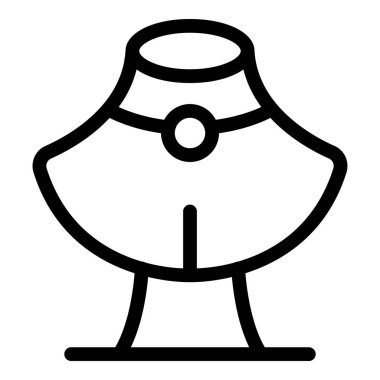 Takı mankeni kolye simgesi, taslak biçimi