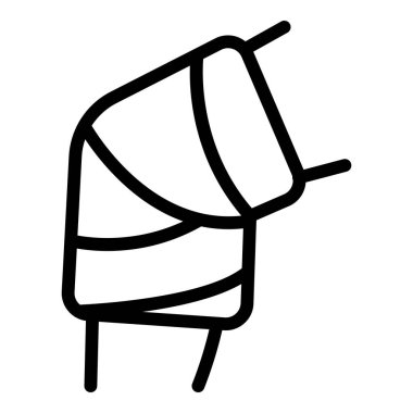 Bir alçı simgesinde diz, özet biçimi