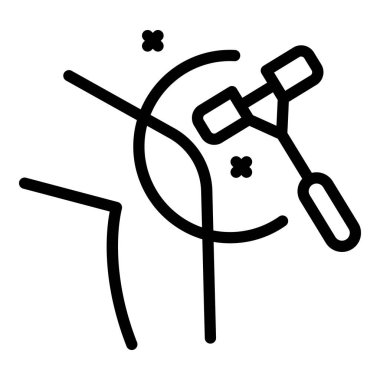 Diz sağlık kontrol simgesi, dış hat biçimi