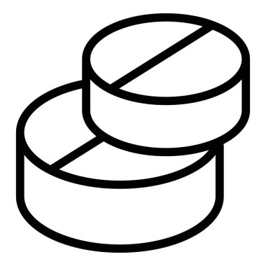 Tıbbi tabletler simgesi, özet biçimi