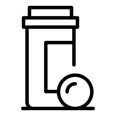 İlaç şişesi simgesi, taslak biçimi