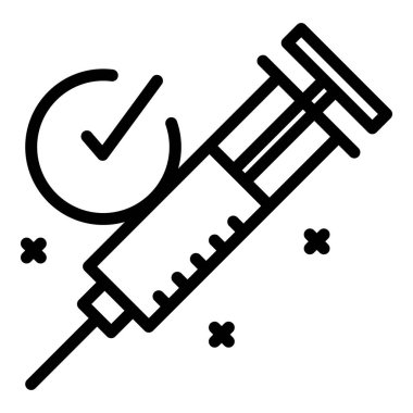 Kapsamlı aşı şırınga ikonu, özet biçimi