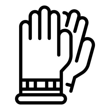 Kapsamlı test eldivenleri simgesi, taslak biçimi