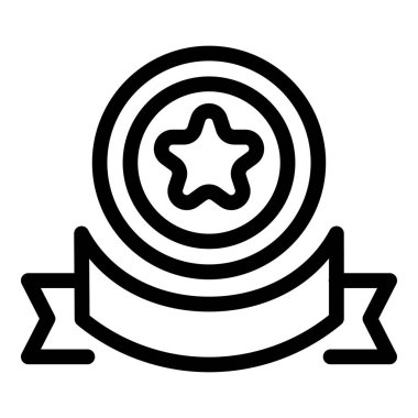 Sıralama kurdele madalya ikonu, özet biçimi