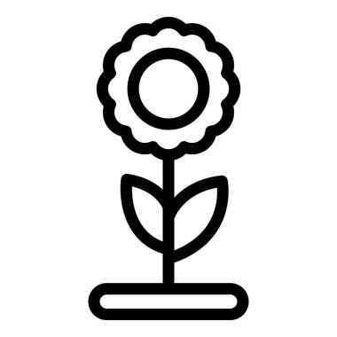 Bahçe çiçeği simgesi, özet biçimi