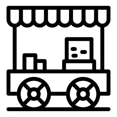 Patlamış mısır dükkânı simgesi, taslak biçimi