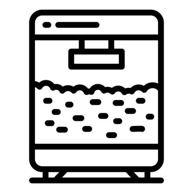 Patlamış mısır makinesi simgesi, özet biçimi