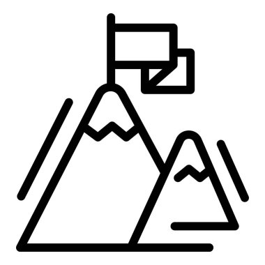 Dağ bayrağı simgesi, özet biçimi