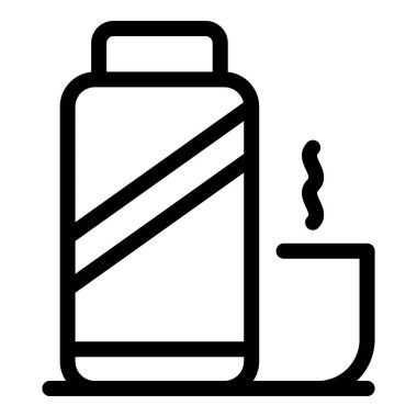 Plastik termo şişe simgesi, taslak biçimi