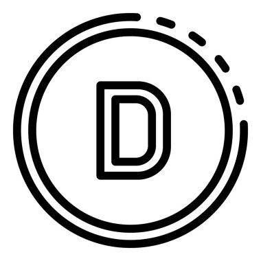 Çember D vitamini simgesi, özet biçimi