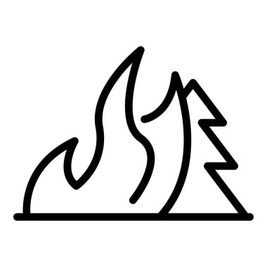 Doğal orman yangını ikonu, taslak biçimi